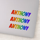 [ Thumbnail: First Name "Anthony" W/ Fun Rainbow Coloring Sticker ]