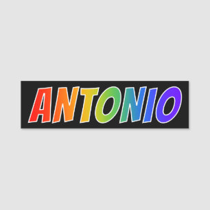 First Name "ANTONIO": Fun Rainbow Coloring Tag