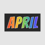 [ Thumbnail: First Name "April": Fun Rainbow Coloring Name Tag ]