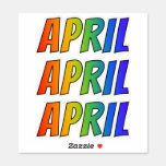 [ Thumbnail: First Name "April" W/ Fun Rainbow Coloring Sticker ]