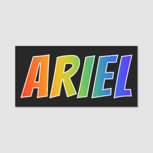 First Name "ARIEL": Fun Rainbow Coloring Name Tag