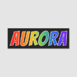 [ Thumbnail: First Name "Aurora": Fun Rainbow Coloring Name Tag ]
