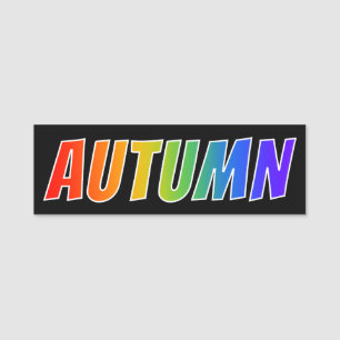 First Name "AUTUMN": Fun Rainbow Coloring Tag
