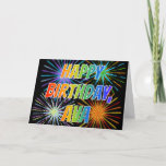 [ Thumbnail: First Name "Ava" Fun "Happy Birthday" Card ]