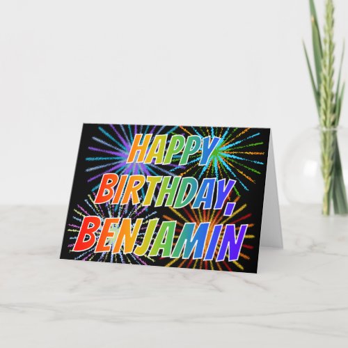 First Name BENJAMIN Fun HAPPY BIRTHDAY Card