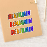 [ Thumbnail: First Name "Benjamin" W/ Fun Rainbow Coloring Sticker ]