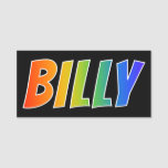 [ Thumbnail: First Name "Billy": Fun Rainbow Coloring Name Tag ]