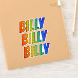 [ Thumbnail: First Name "Billy" W/ Fun Rainbow Coloring Sticker ]