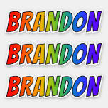 [ Thumbnail: First Name "Brandon" W/ Fun Rainbow Coloring Sticker ]