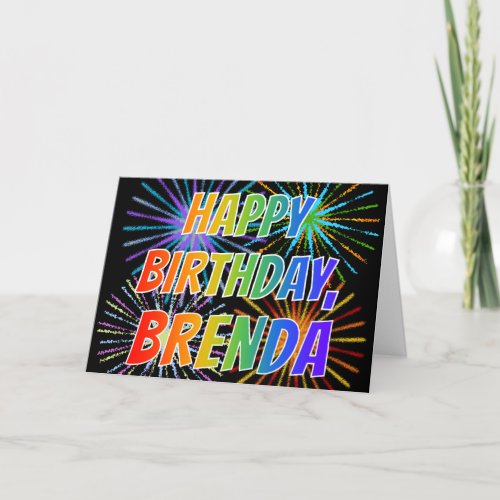 First Name BRENDA Fun HAPPY BIRTHDAY Card