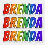 [ Thumbnail: First Name "Brenda" W/ Fun Rainbow Coloring Sticker ]
