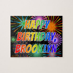 First Name "BROOKLYN", Fun "HAPPY BIRTHDAY" Jigsaw Puzzle