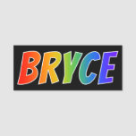 [ Thumbnail: First Name "Bryce": Fun Rainbow Coloring Name Tag ]