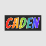 [ Thumbnail: First Name "Caden": Fun Rainbow Coloring Name Tag ]
