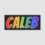 [ Thumbnail: First Name "Caleb": Fun Rainbow Coloring Name Tag ]