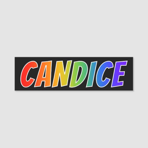 First Name CANDICE Fun Rainbow Coloring Name Tag