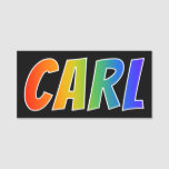 [ Thumbnail: First Name "Carl": Fun Rainbow Coloring Name Tag ]