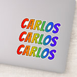 [ Thumbnail: First Name "Carlos" W/ Fun Rainbow Coloring Sticker ]