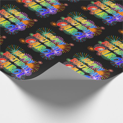 First Name CAROL Fun HAPPY BIRTHDAY Wrapping Paper