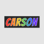 [ Thumbnail: First Name "Carson": Fun Rainbow Coloring Name Tag ]