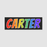 [ Thumbnail: First Name "Carter": Fun Rainbow Coloring Name Tag ]