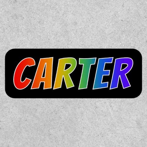 First Name CARTER  Fun Rainbow Coloring Patch