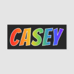 [ Thumbnail: First Name "Casey": Fun Rainbow Coloring Name Tag ]