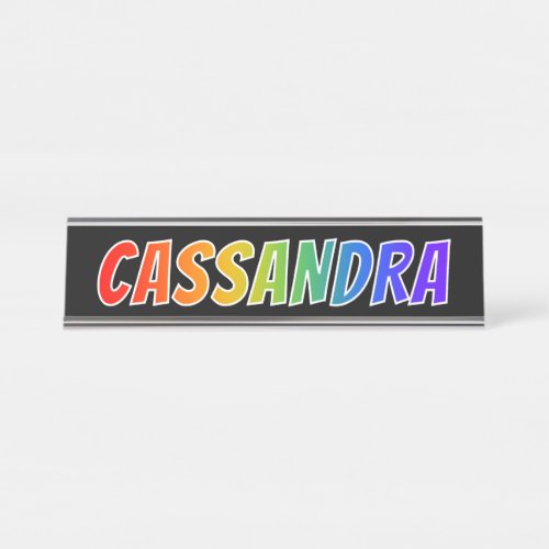 First Name CASSANDRA Fun Rainbow Coloring Desk Name Plate