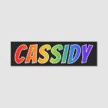 [ Thumbnail: First Name "Cassidy": Fun Rainbow Coloring Name Tag ]