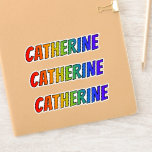 [ Thumbnail: First Name "Catherine" W/ Fun Rainbow Coloring Sticker ]
