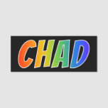 [ Thumbnail: First Name "Chad": Fun Rainbow Coloring Name Tag ]