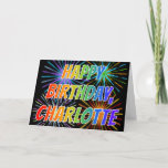 [ Thumbnail: First Name "Charlotte" Fun "Happy Birthday" Card ]