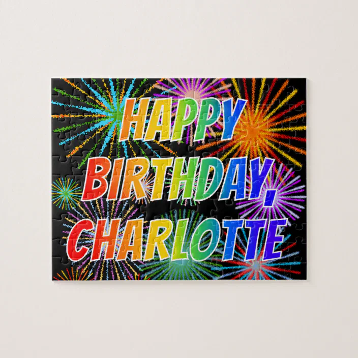 First Name Charlotte Fun Happy Birthday Jigsaw Puzzle Zazzle Com