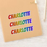 [ Thumbnail: First Name "Charlotte" W/ Fun Rainbow Coloring Sticker ]