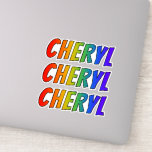 [ Thumbnail: First Name "Cheryl" W/ Fun Rainbow Coloring Sticker ]
