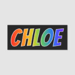[ Thumbnail: First Name "Chloe": Fun Rainbow Coloring Name Tag ]