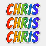 [ Thumbnail: First Name "Chris" W/ Fun Rainbow Coloring Sticker ]
