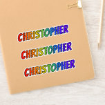 [ Thumbnail: First Name "Christopher" W/ Fun Rainbow Coloring Sticker ]