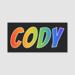 [ Thumbnail: First Name "Cody": Fun Rainbow Coloring Name Tag ]