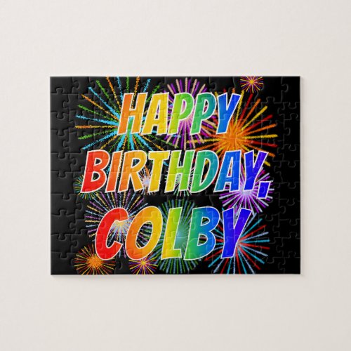 First Name COLBY Fun HAPPY BIRTHDAY Jigsaw Puzzle