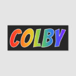 [ Thumbnail: First Name "Colby": Fun Rainbow Coloring Name Tag ]