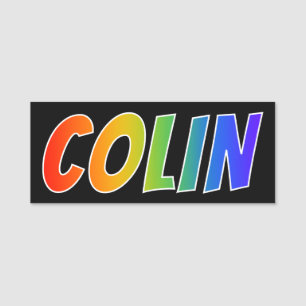 First Name "COLIN": Fun Rainbow Coloring Tag