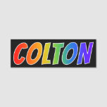 [ Thumbnail: First Name "Colton": Fun Rainbow Coloring Name Tag ]