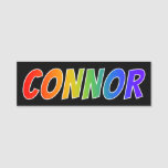[ Thumbnail: First Name "Connor": Fun Rainbow Coloring Name Tag ]