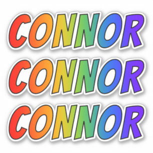 First Name "CONNOR" w/ Fun Rainbow Coloring Sticker