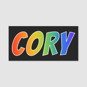 First Name "CORY": Fun Rainbow Coloring Name Tag