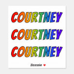 [ Thumbnail: First Name "Courtney" W/ Fun Rainbow Coloring Sticker ]