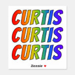 [ Thumbnail: First Name "Curtis" W/ Fun Rainbow Coloring Sticker ]