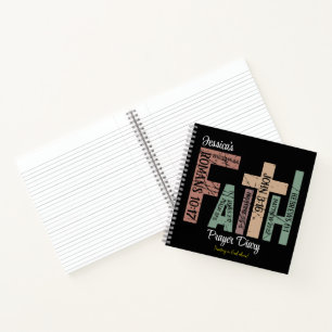 First Name Cute Colorful Bible Verses Typography Notebook