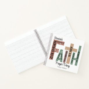 First Name   Cute Colorful Bible Verses Typography Notebook